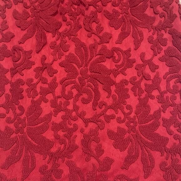 Tadashi Shoji Women 8 Dress V-Neck Sleeveless Lace Overlay Sheath Red - Picture 5 of 11